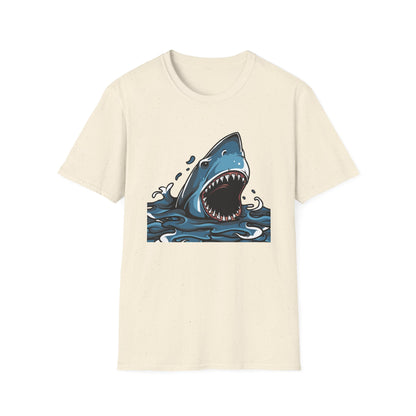 Fierce Great White Shark Attack T-Shirt | Epic Ocean Predator Tee for Marine Life Lovers | Bold & Dynamic Graphic Apparel