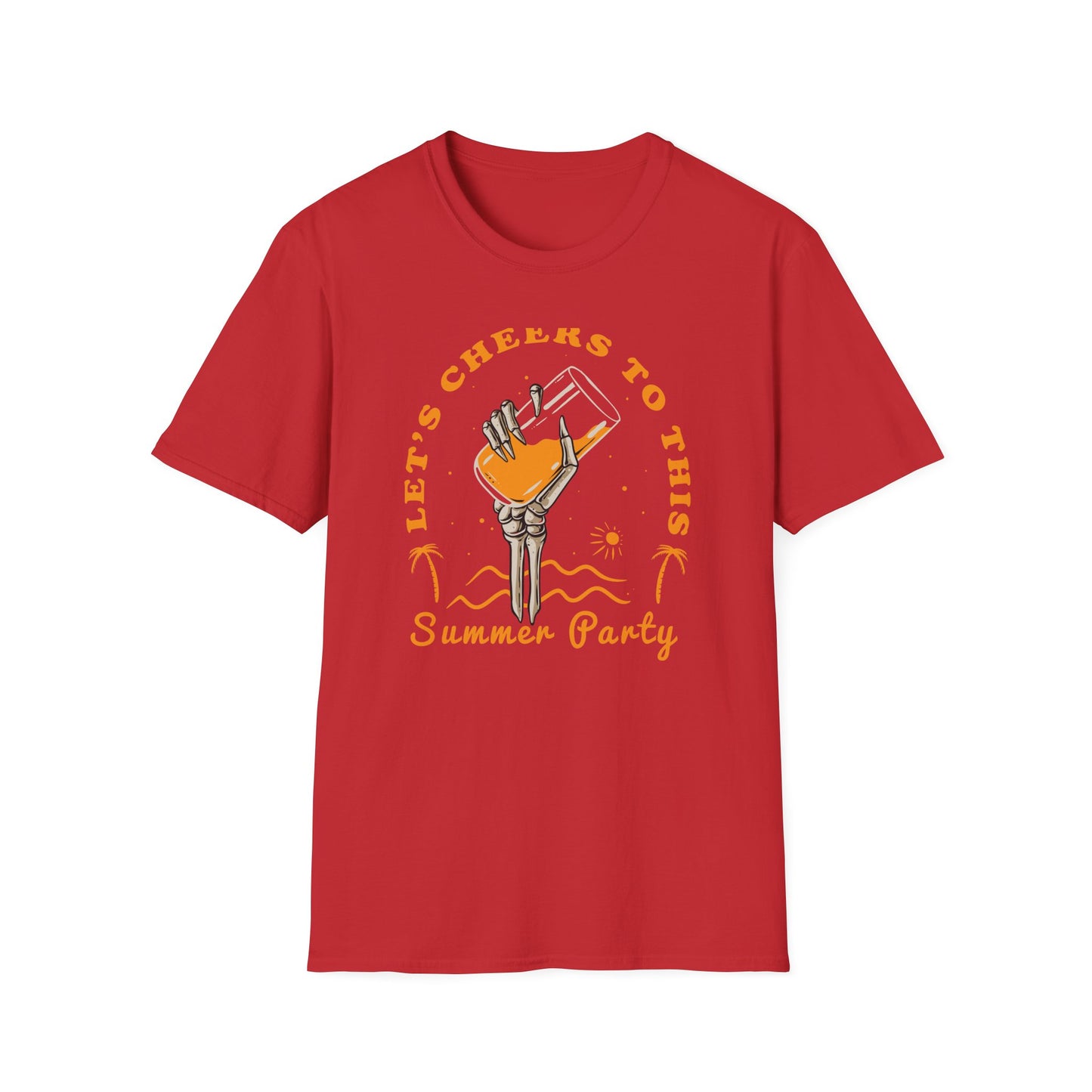 Awesome Skeleton Hand Cocktail T-Shirt - 'Cheers to This Summer Party' Beach & Vacation Tee