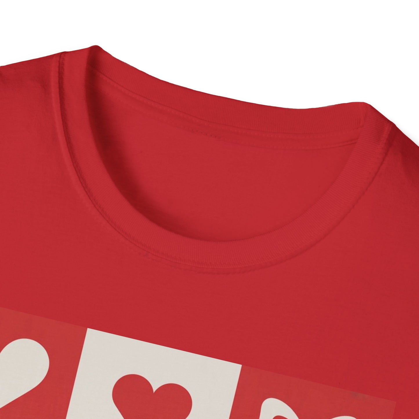 Charming Hearts & Bows Checkerboard T-Shirt | Sweet Love Pattern Tee | Perfect Valentine's Day Gift for Her