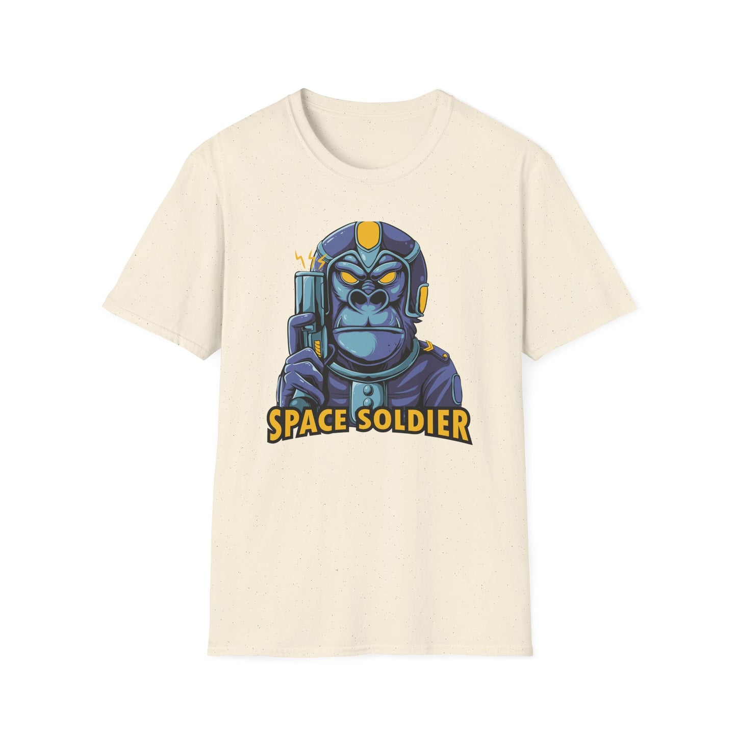 Epic Space Soldier Gorilla T-Shirt: Fierce Sci-Fi Ape Blaster Tee - Galactic Warrior Graphic for Gamers & Sci-Fi Fans