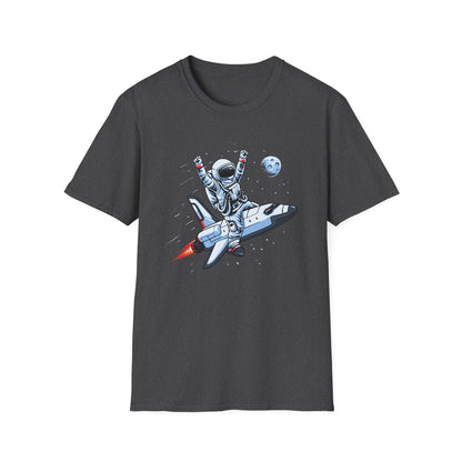 Blasting Off! Epic Astronaut Space Shuttle T-Shirt | Dynamic Galactic Adventure Tee for Space Lovers