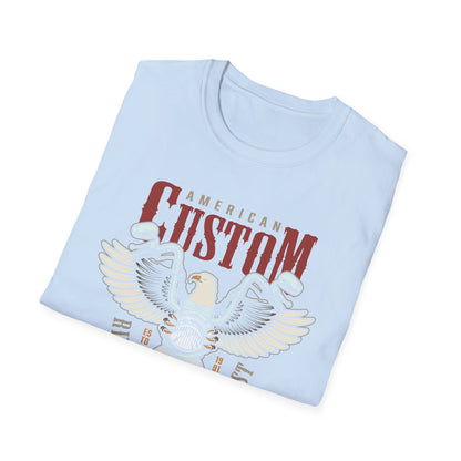 Legendary American Custom Eagle Motorcycle T-Shirt - Bold Biker Ride Fast or Die Last Tee, Vintage Chopper Enthusiast Gift