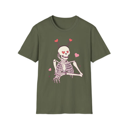 Spooky-Cute "Til We Are Ghosts" T-Shirt | Enduring Love Skeleton Tee | Romantic Anniversary Couple Gift