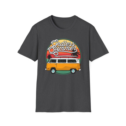 Iconic Endless Summer VW Bus T-Shirt | Vintage Surf Van & Sunset Palm Trees Tee | Perfect Beach Trip Gift