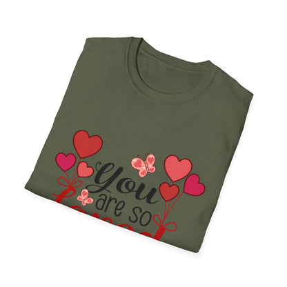 Romantic 'Love You' Heart Balloons & Butterflies T-Shirt - Sweet Valentine's Day & Anniversary Gift for Couples