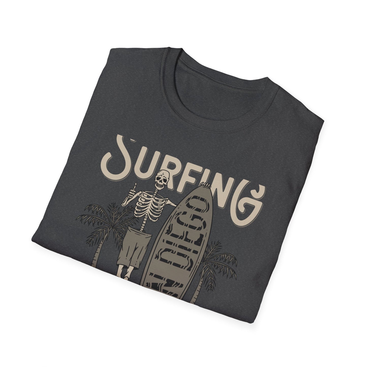 Awesome California Surfing Paradise Skeleton T-Shirt - Vintage Beach Surfer Skull Tee | Epic Summer Vibes