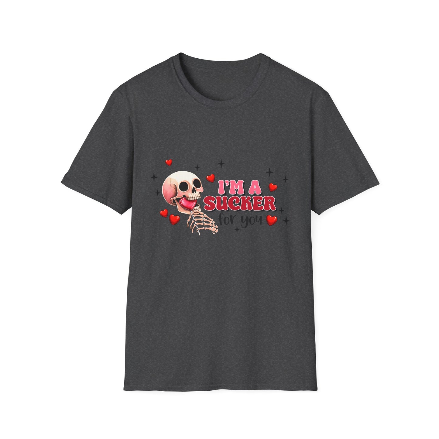 Funny Skeleton Love T-Shirt: "I'm a Sucker for You" Valentine's Day Graphic Tee - Unique Couple's Gift