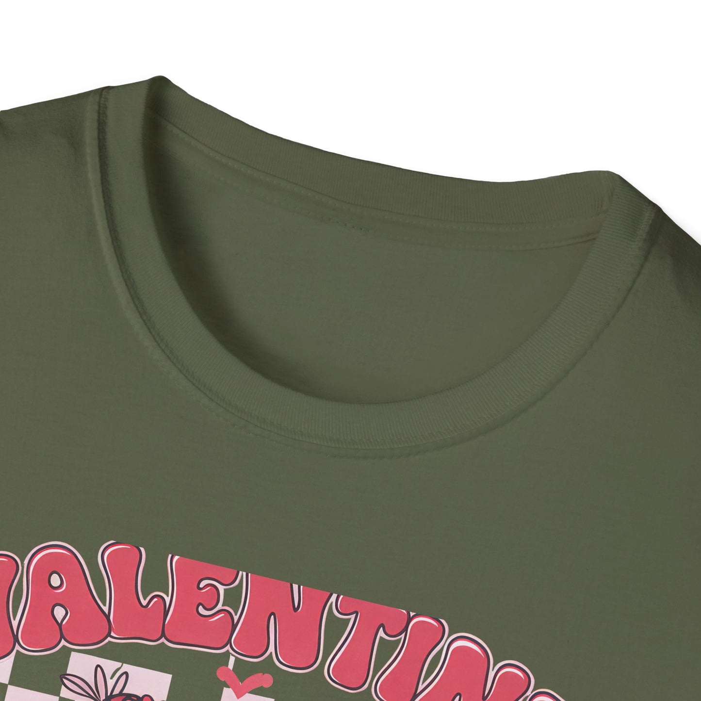 Groovy Valentine Vibes T-Shirt | Adorable Retro Heart Peace Sign Tee with Flower Crown for Valentine's Day