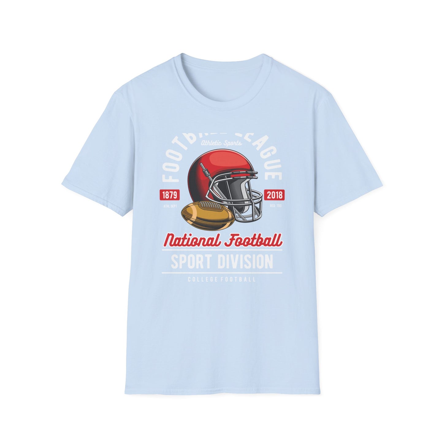 Classic National Football T-Shirt - Vintage Helmet & Ball Design - Essential Game Day Fan Gear | Ultimate Sports Lover Gift