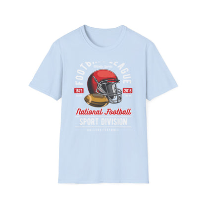 Classic National Football T-Shirt - Vintage Helmet & Ball Design - Essential Game Day Fan Gear | Ultimate Sports Lover Gift