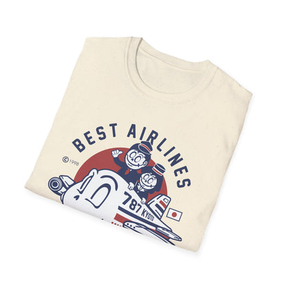 Retro Best Airlines Japan Travel T-Shirt - Awesome Vintage 787 Kyoto Pilot & Crew Graphic Tee
