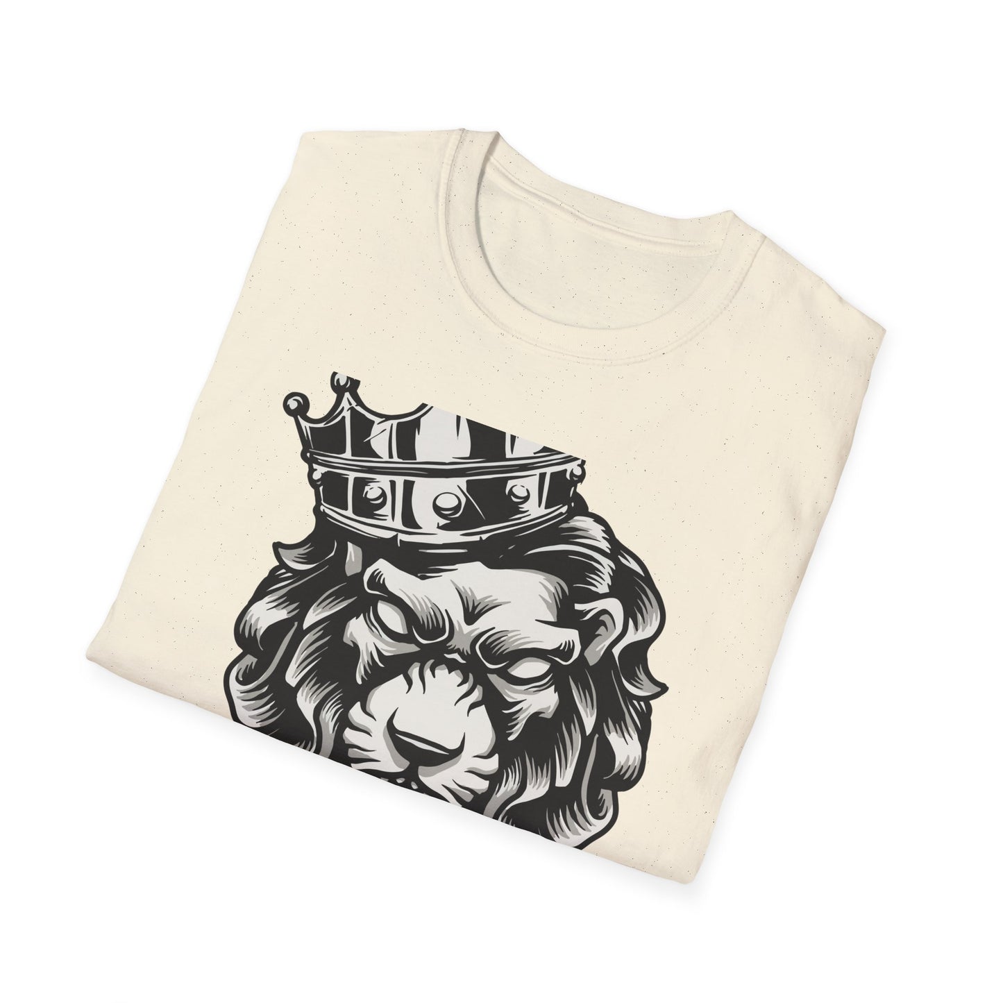 Majestic Lion King T-Shirt with Crown & Door Knocker - Fierce Regal Graphic Tee for Bold Style Seekers