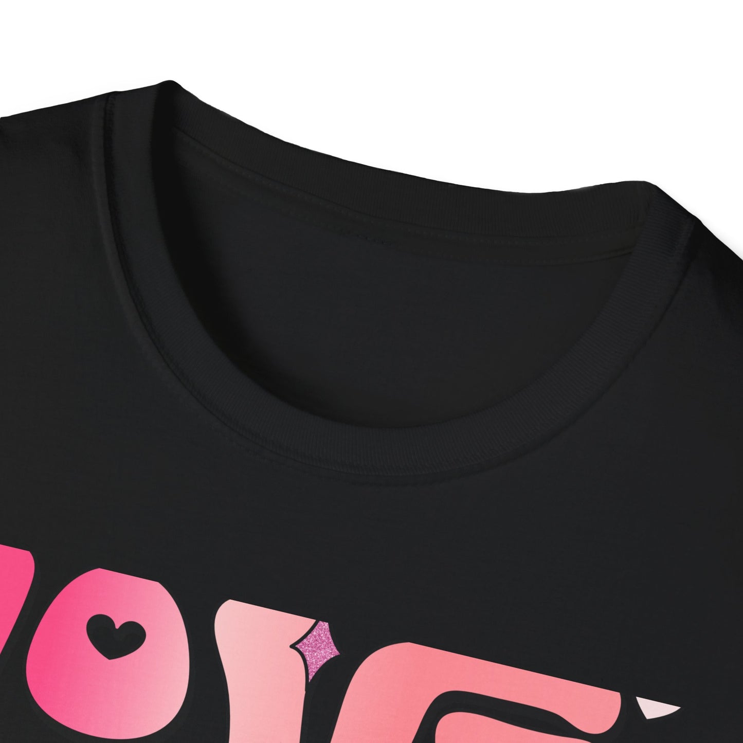 Groovy "Love Yourself" T-Shirt | Pink Retro Self-Love Tee with Hearts & Sparkles | Empowering & Chic Women's Affirmation Top