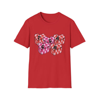 Heartfelt TEACH Hearts T-Shirt | Groovy Valentine's Gift for Educators | Trendy Teacher Appreciation Tee