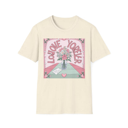 Charming "Love You Forever" Floral T-Shirt - Romantic Daisy & Rose Bouquet Tee for Sweet Hearts & Special Gifts