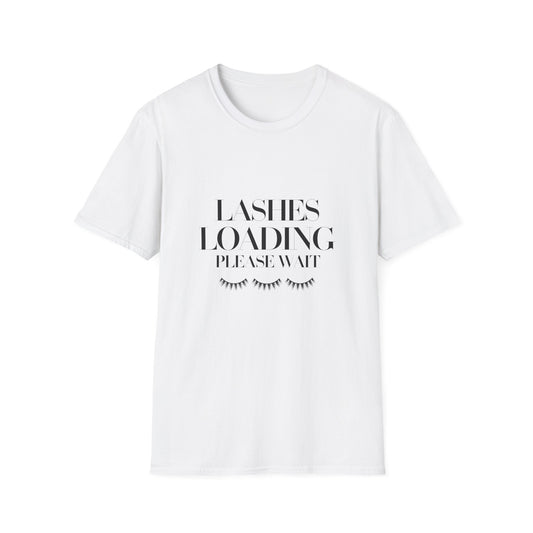 Exclusive Lashes Loading T-Shirt | Funny Makeup Lover Tee for Beauty Enthusiasts & Lash Techs | Glam Gift!