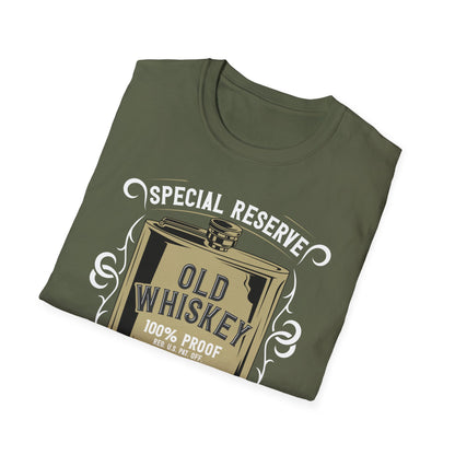 Classic Old Whiskey Flask 100% Proof T-Shirt - Bold Vintage Liquor Tee for Men & Whiskey Lovers | Unique Gift