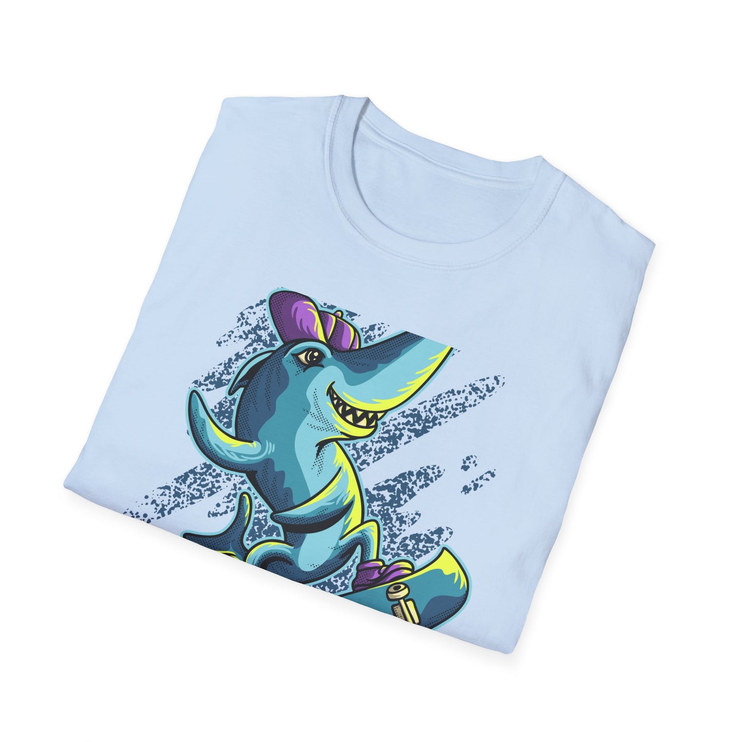 Epic Skater Shark T-Shirt | Rad Retro Skateboard Animal Graphic Tee | Cool Streetwear Apparel for Skate Lovers