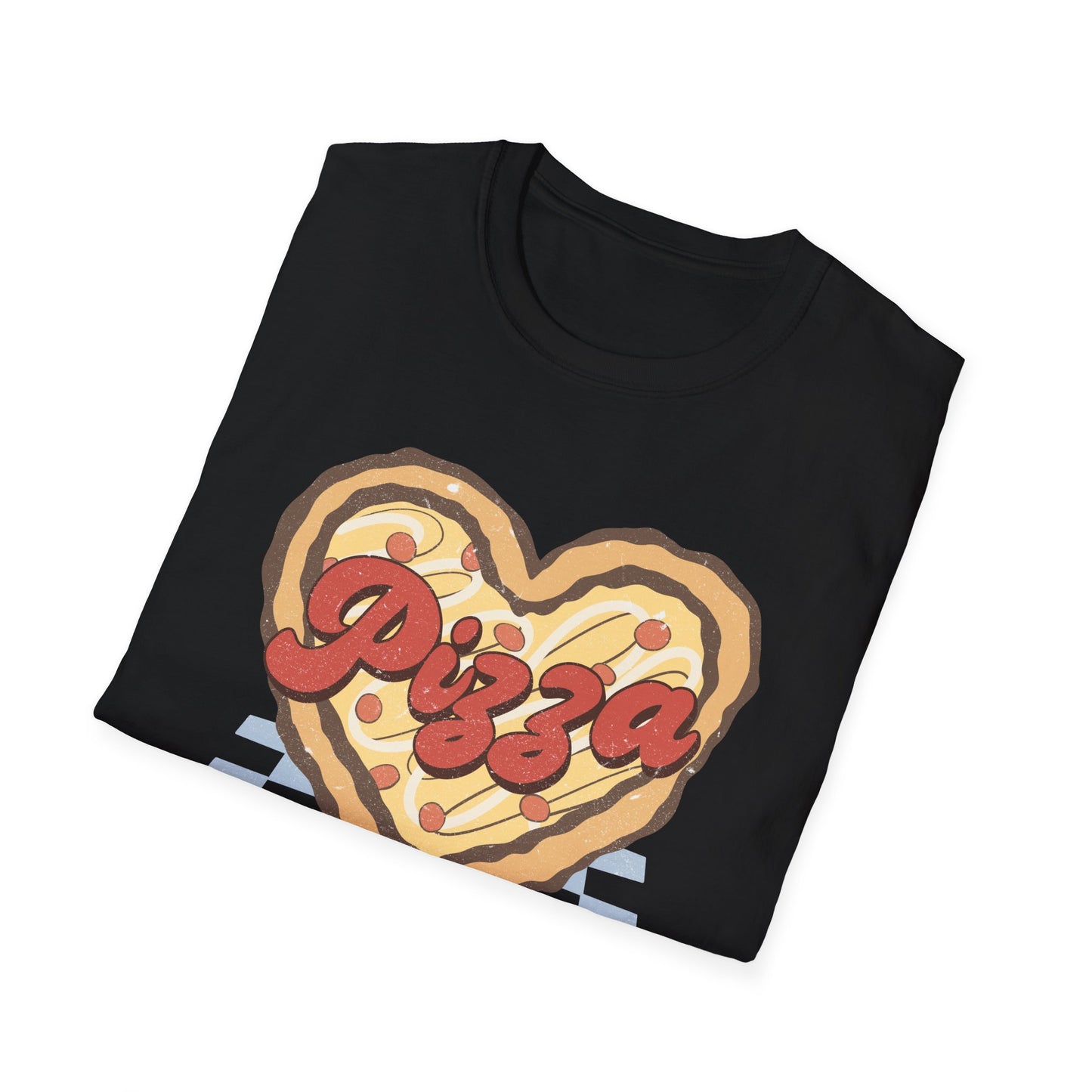 Retro Pizza Is My Valentine T-Shirt | Heart-Shaped Pizza Lover Tee | Funny Anti-Valentine Foodie Gift | Unique & Cozy