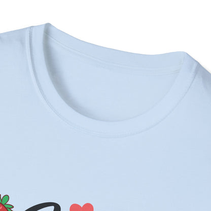 Sweet Valentine's Gift Box T-Shirt with Hearts & Strawberries | Adorable Romantic Tee for Her | Perfect Love Anniversary Apparel