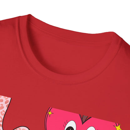 Groovy Leopard 'L' Back to School T-Shirt | Whimsical Reading Apple & Pencil Pals Tee | Fun Teacher Student Gift Idea