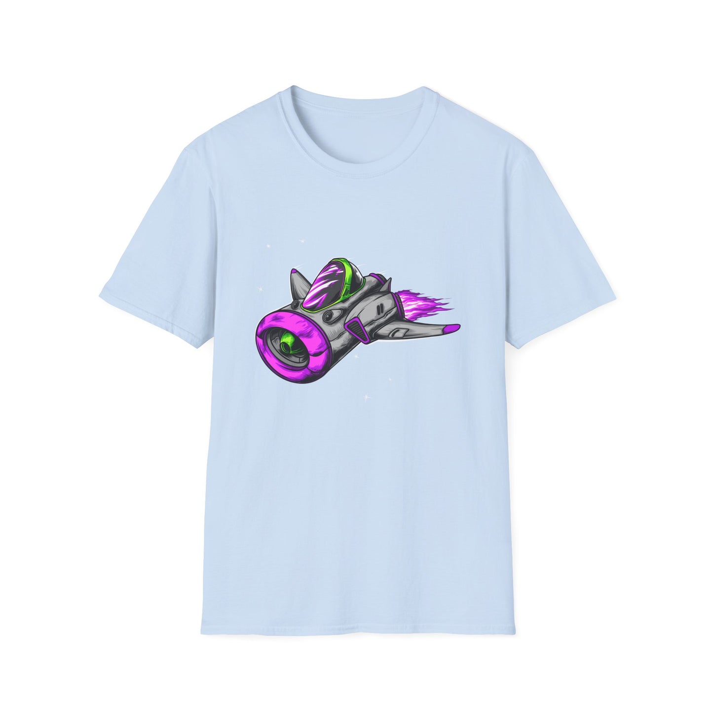 Epic Futuristic Spaceship T-Shirt | Vibrant Retro Sci-Fi Jet Design for Gamers & Space Enthusiasts