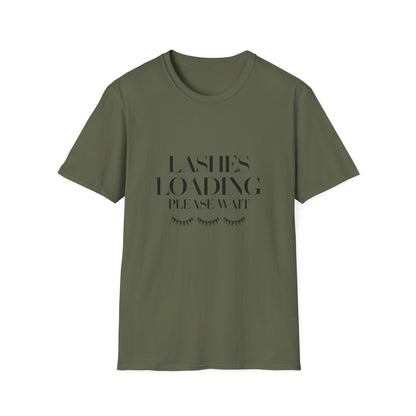 Exclusive Lashes Loading T-Shirt | Funny Makeup Lover Tee for Beauty Enthusiasts & Lash Techs | Glam Gift!