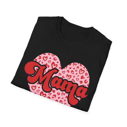 Chic Mom Leopard Heart T-Shirt | Adorable Mama Tee Gift | Perfect Mother's Day & Everyday Love Top