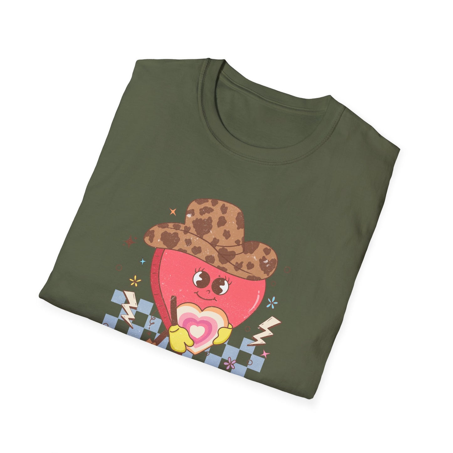 Groovy Cowgirl Heart "Howdy Honey" T-Shirt | Adorable Retro Western Sweetheart Tee for Women, Trendy Country Style