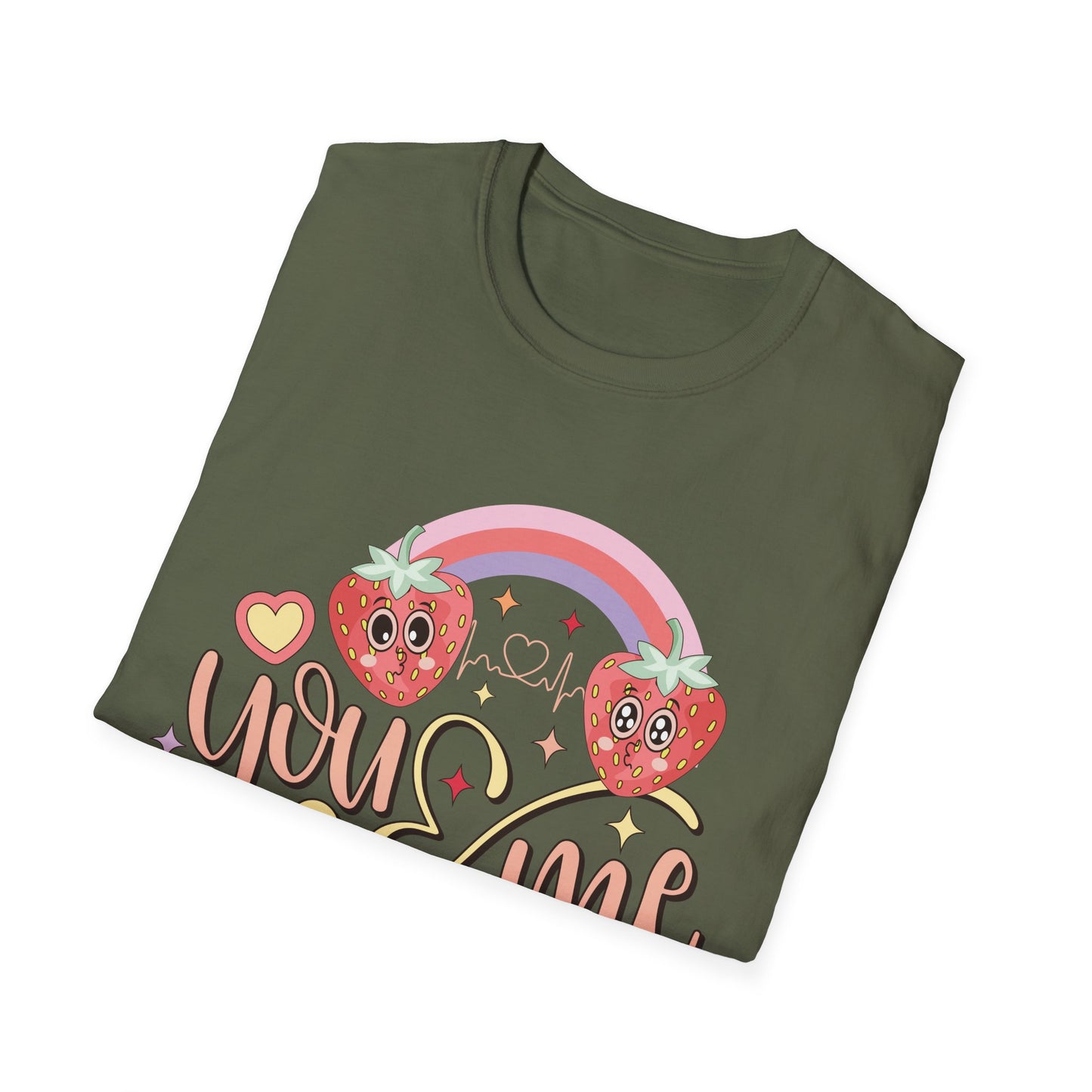 Adorable You & Me Strawberry Couple T-Shirt - Sweet Kawaii Love Design, Perfect Romantic Valentine's Day Gift
