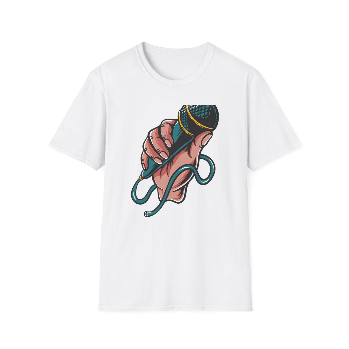 Vibrant Mic Hand T-Shirt: Iconic Design for Singers, Musicians & Music Lovers | Express Your Passion