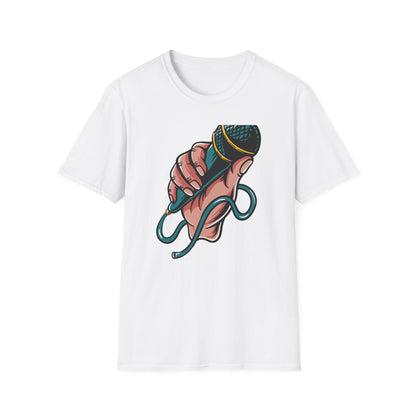 Vibrant Mic Hand T-Shirt: Iconic Design for Singers, Musicians & Music Lovers | Express Your Passion