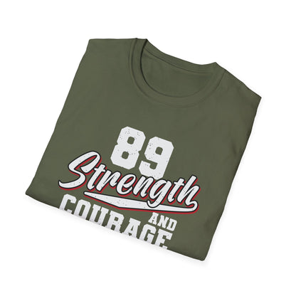 Inspiring Strength & Courage T-Shirt | Vintage 89 Brooklyn NYC Athletics Dept. Tee | Bold Gym & Sportswear Gift