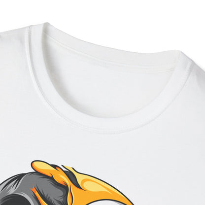 Unique Melting Skull Smiley Face T-Shirt - Vibrant Edgy Cartoon Graphic Tee for Pop Culture Fans
