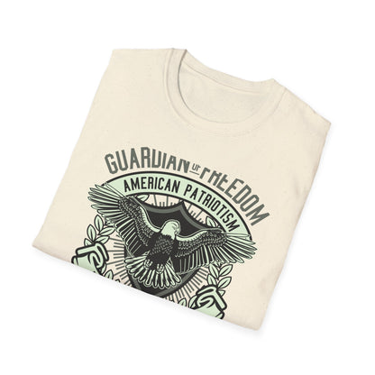 Bold Guardian of Freedom American Patriotism T-Shirt - Majestic Eagle 'Freedom Is Not Free' USA Graphic Tee for Proud Americans