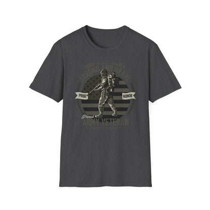 Proud Army Veteran T-Shirt - Strong & Brave Soldier Design | Honoring USA Military Service Gift