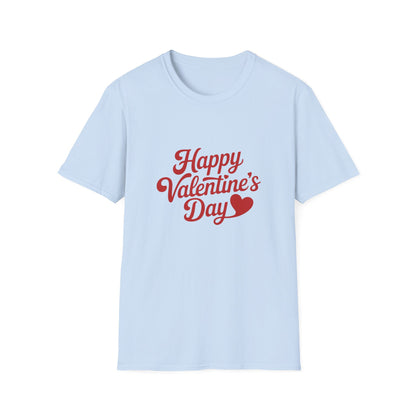 Sweet Happy Valentine's Day T-Shirt | Romantic Heart Script Tee for Couples & Loved Ones | Perfect Love Gift