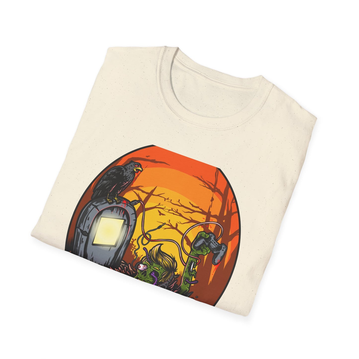Epic Zombie Gamer T-Shirt: Undead Rising for Next-Gen Play | Spooky Horror Gaming Tee for Gamers