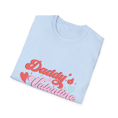 Sweet Daddy's Valentine T-Shirt | Adorable Retro Groovy Hearts & Stars Tee for Dads & Kids - Perfect Gift!