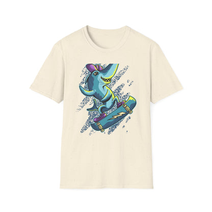Epic Skater Shark T-Shirt | Rad Retro Skateboard Animal Graphic Tee | Cool Streetwear Apparel for Skate Lovers
