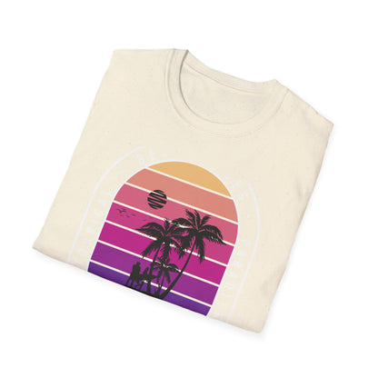 Epic Retro Sunset Hawaii Beach Vibes T-Shirt | Surfer Tropical Paradise Vacation Tee | Island Palm Tree Design Gift