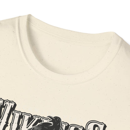 Epic Norse Viking Valhalla T-Shirt with Odin's Raven & Shield | Powerful Scandinavian Mythology Tee