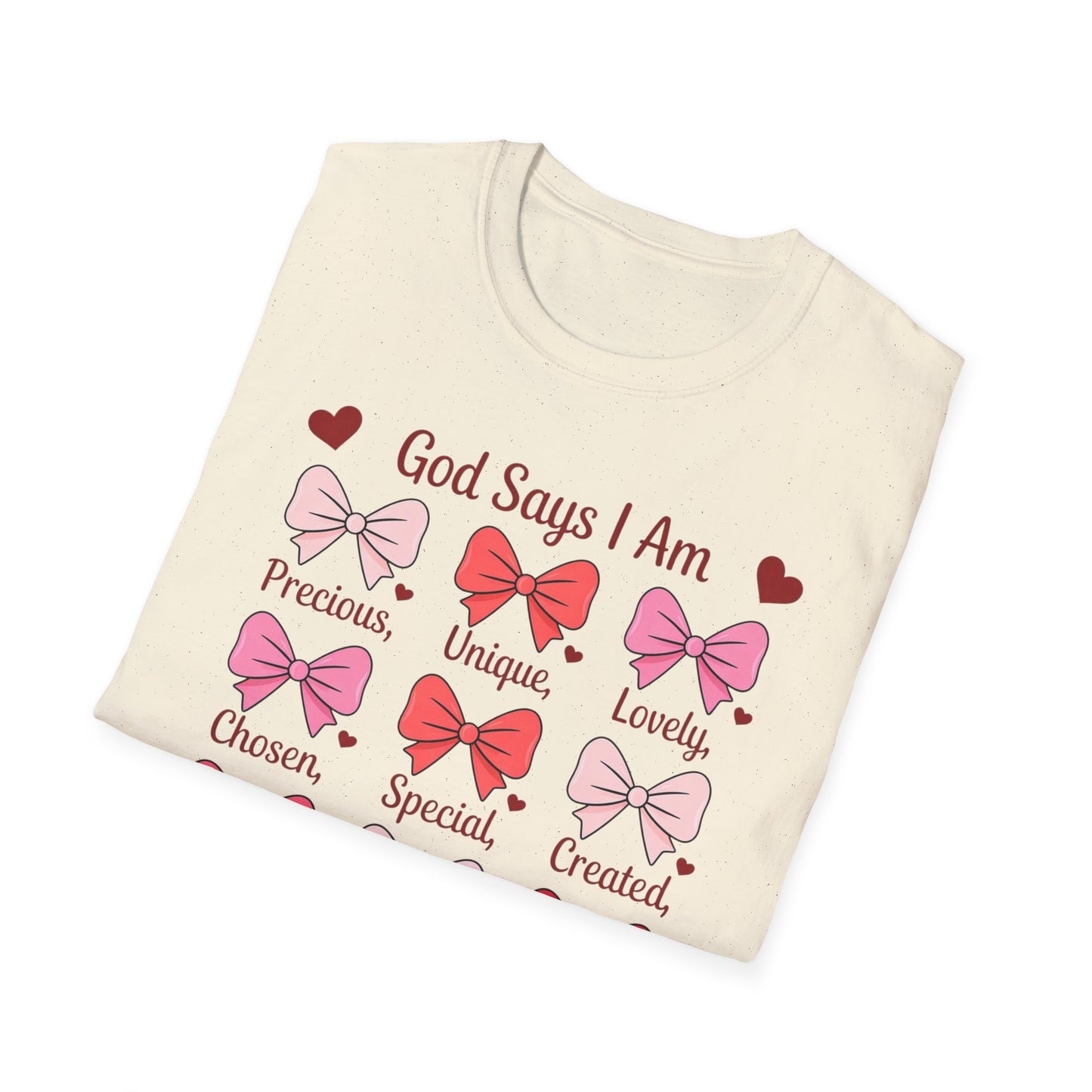 Uplifting God Says I Am T-Shirt | Empowering Christian Faith Tee for Women | Divine Self-Worth Affirmation Gift