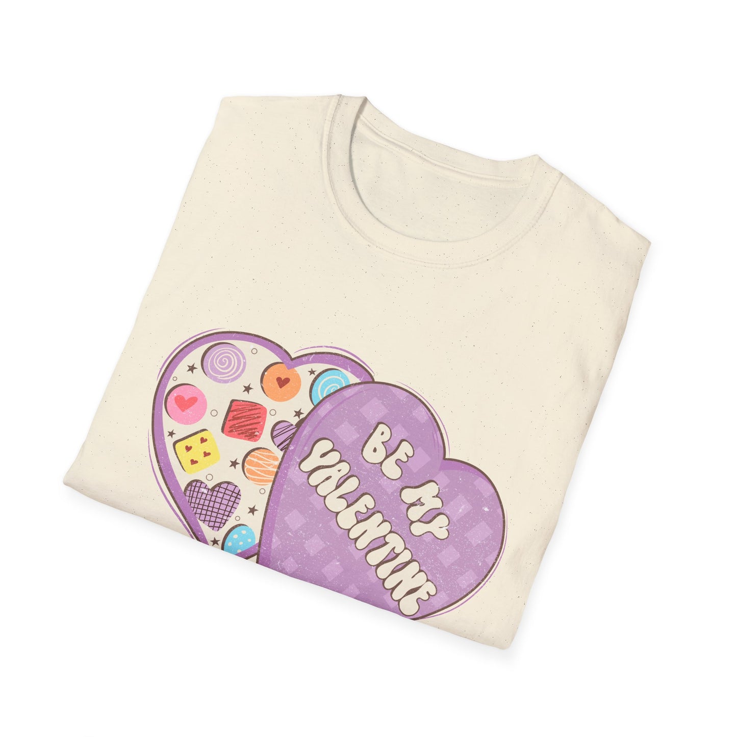 Sweet Retro Vintage 'Be My Valentine' Candy Heart Box T-Shirt | Adorable Valentine's Day Gift Tee