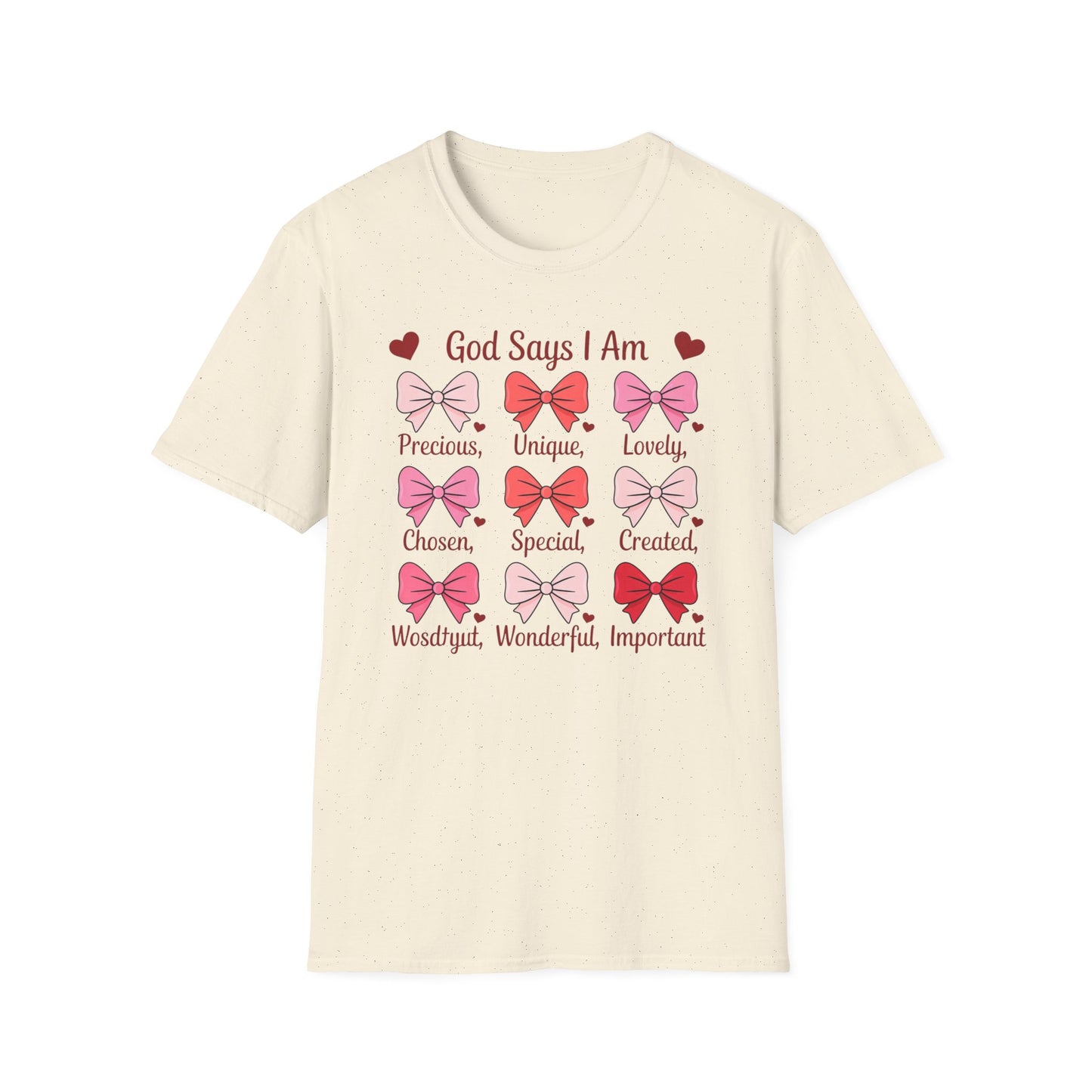 Inspiring God Says I Am T-Shirt for Women - Christian Affirmation Tee, Precious Unique Lovely Faith Gift, Divine Empowerment