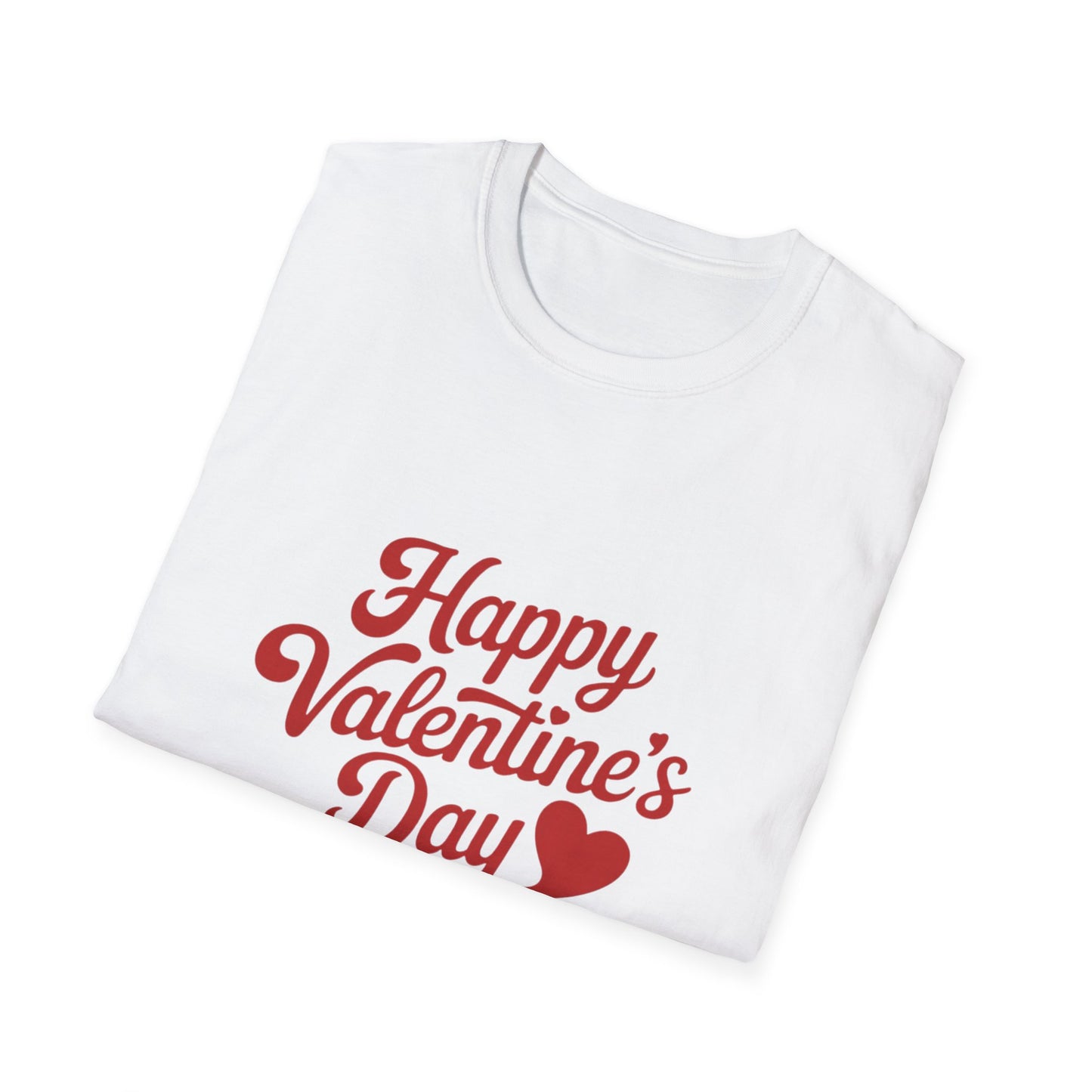 Sweet Happy Valentine's Day T-Shirt | Romantic Heart Script Tee for Couples & Loved Ones | Perfect Love Gift