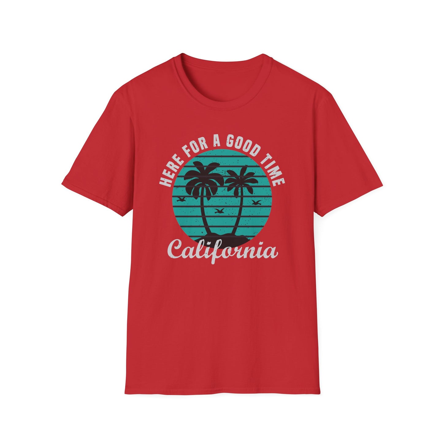 Awesome California Good Time T-Shirt | Retro Palm Tree Beach Vacation Tee | Trendy Summer State Shirt