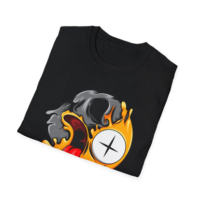 Vibrant Melting Skull Zombie Emoji T-Shirt | Edgy Streetwear Monster Tee | Unique Graphic Art Statement Apparel