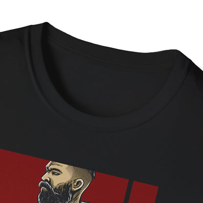 Epic Bearded Biker T-Shirt for Men | Stylish Motorcycle Rider Tee | Cafe Racer Lifestyle | Ultimate Freedom Ride Apparel Gift