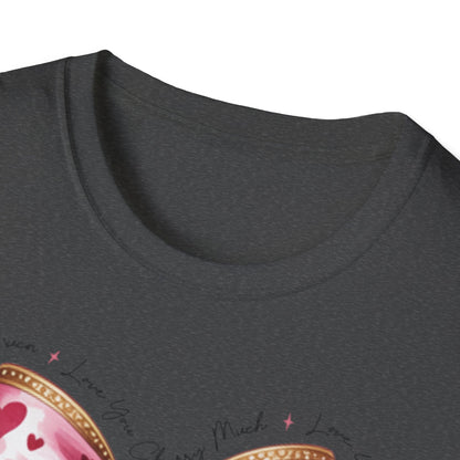 Chic Coquette Cherry Hearts Bow T-Shirt | Adorable Pink Romantic Aesthetic Tee | Sweet Valentine's Day Gift for Her